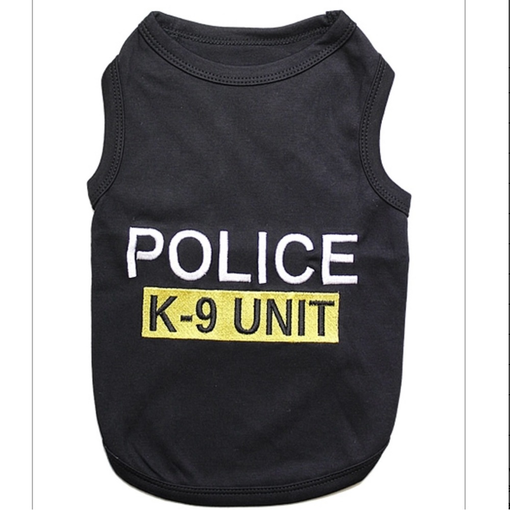🦴Pet🦴 Dog Black Police K-9 Unit Tee Size 2XS